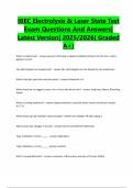 IBEC Electrolysis & Laser State Test Exam Questions And Answers&vert; Latest Version&vert; 2025&sol;2026&lpar; Graded A&plus;&rpar;