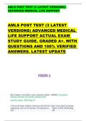 AMLS POST TEST &lpar;3 LATEST VERSIONS&rpar;  ADVANCED MEDICAL LIFE SUPPORT  respiratory depression and eventually respiratory arrest&period;            AMLS POST TEST &lpar;3 LATEST  VERSIONS&rpar; ADVANCED MEDICAL  LIFE SUPPORT ACTUAL EXAM  STUDY GUIDE&period; GRADED A&plus;&period; WITH  QUESTIONS