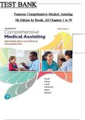Test Bank &ndash; Pearson&rsquo;s Comprehensive Medical Assisting&colon; Administrative & Clinical Competencies&comma; 5th Edition by Routh&comma; Garza & Lam&eacute; &vert; Complete Chapters &vert; Latest Update 2025