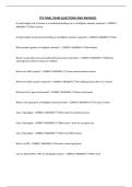 TFS FINAL EXAM QUESTIONS AND ANSWERS