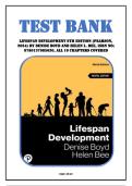 Test Bank for Lifespan Development 9th Edition &lpar;Pearson&comma; 2024&rpar; by Denise Boyd and Helen L&period; Bee&comma; Isbn no&semi; 9780137985630&comma; all 19 Chapters Covered