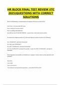 HR BLOCK FINAL TEST REVIEW &lpar;ITC 2025&rpar;QUESTIONS WITH CORRECT SOLUTIONS