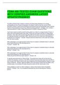FEMA 480 TESTED EXAM QUESTIONS WITH VERIFIED ANSWERS LATEST UPDATE&excl;&excl;PASSED&excl;&excl;