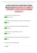 AAMI PATHOLOGY FOR EMBALMERS - FINAL EXAM QUESTIONS & CORRECT ANSWERS &vert; LATEST UPDATE 2025&sol;2026&vert; GRADED A&plus;