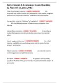 Government & Economics Exam Question & Answers &lpar; Latest 2025 &rpar;&period;docx