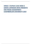 NR602 I HUMAN CASE WEEK 6  SARAH JAMIESON WHO PRESENTS  FOR MOOD ASSIGNMENT  CHAMBERLAIN UNIVERSITY 2025