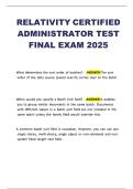 Relativity Certified Administrator Test&colon; Final Exam 2025 