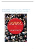 Test Bank for Sociology: A Global Perspective 9th Edition by Joan Ferrante (Author) (2025/2026) (New Edition with All Chapters Covered)