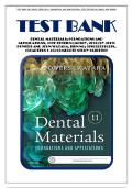 Test Bank for Dental Materials&semi; Foundations and Applications&comma; 11th Edition &lpar;Mosby&comma; 2016&rpar; by Powers and Wataha&comma; Isbn no&semi; 9780323316378&comma; &lpar;Chapters 1-15&rpar; Complete Study Guide&excl;&excl;&excl;&excl;&excl;