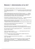 Module 2 - Administration of an ALF Questions and Answers with Explanations &lpar;2026&sol;2027&rpar;