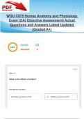 WGU C875 Human Anatomy and Physiology Exam &vert;OA&vert; Objective Assessment&vert; Actual Questions and Answers Latest Updated 2025&sol;2026 &lpar;Graded A&plus;&rpar;