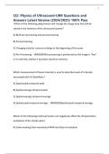 CCI&colon; Physics of Ultrasound-URR Questions and Answers Latest Version &lpar;2024&sol;2025&rpar; 100&percnt; Pass