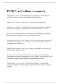 PS 201 Exam 2 with correct answers