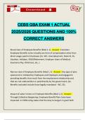 CEBS GBA EXAM 1 ACTUAL 2025&sol;2026 QUESTIONS AND 100&percnt; CORRECT ANSWERS