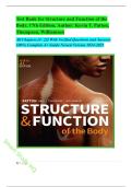 Test Bank for Structure & Function of the Body 17th Edition Kevin T&period; Patton&comma;  Thompson&comma; Williamson 