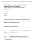 RV Refrigerators Questions and Answers Latest Version &lpar;2024&sol;2025&rpar; Graded A&plus;