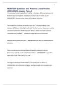 MGNT201 Questions and Answers Latest Version &lpar;2024&sol;2025&rpar; Already Passed
