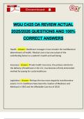 WGU C425 OA REVIEW ACTUAL 2025&sol;2026 QUESTIONS AND 100&percnt; CORRECT ANSWERS