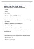 RVTI Level 2 Propane Questions and Answers Latest Version &lpar;2024&sol;2025&rpar; Already Passed