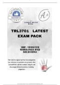 TRL3701 LATEST EXAM PACK 2025&sol;2026 &lbrack;DETAILED  QUESTIONS AND ANSWERS &rsqb;