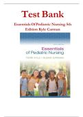 Test Bank For Essentials of Pediatric Nursing 5th &comma; North American Edition by TERRI KYLE &lpar;All Chapters included&rpar;