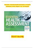 Test Bank - Essential Health Assessment&comma; 1st edition &lpar;Thompson&comma; 2018&rpar;&comma; Chapter 1-24 &vert; All Chapters