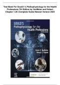 Test Bank - Gould's Pathophysiology for the Health Professions&comma; 7th Edition &lpar;VanMeter 2023&rpar; Chapter 1-28 &vert; All Chapters