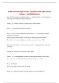 NURS 142 Exam Legal issues II - Questions with 100&percnt; Correct Answers &vert; Verified Solutions