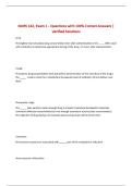 BUNDLE FOR NURS 142 EXAMS Questions with 100&percnt; Correct Answers &vert; Verified Solutions