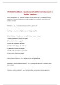 NUR 142 Final Exam - Questions with 100&percnt; Correct Answers &vert; Verified Solutions