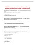 BUNDLE FOR NUR 142  EXAMS Questions with 100&percnt; Correct Answers &vert; Verified Solutions