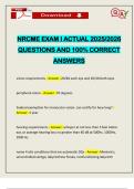 NRCME EXAM I ACTUAL 2025&sol;2026 QUESTIONS AND 100&percnt; CORRECT ANSWERS