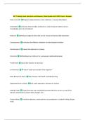 RBT Training Exam Questions and Answers&vert; New Update with 100&percnt; Correct Answers 