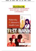 Test Bank &ndash; Maternity and Women&rsquo;s Health Care&comma; 13th Edition by Deitra Leonard Lowdermilk&comma; Shannon E&period; Perry&comma; Kathryn Rhodes Alden&comma; Kathryn E&period; Cashion&comma; Patricia Gonce Morton&comma; & Mary Catherine Cashion &lpar;Chapters 1&ndash;37&rpar;