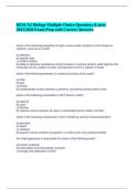 HESI A2 Biology Multiple Choice Questions &vert; Latest 2025&sol;2026 Exam Prep with Correct Verified Answers