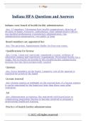 Indiana HFA Questions and Answers 