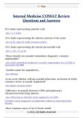 Internal Medicine COMAT Review  Questions and Answers 