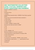 ABC WASTEWATER COLLECTION LEVEL 3 ACTUAL VERIFIED 2025 STUDY QUESTIONS AND ANSWERS