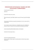 NUR 442 Growth and Development &vert; Questions with 100&percnt; correct Answers &vert; Verified Solutions