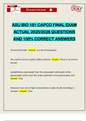 ASU BIO 181 CAPCO FINAL EXAM ACTUAL 2025&sol;2026 QUESTIONS AND 100&percnt; CORRECT ANSWERS
