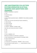 ABC WASTEWATER COLLECTION SYSTEM OPERATOR III ACTUAL VERIFIED 2025 QUESTIONS AND ANSWERS