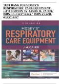 Mosby&rsquo;s Respiratory Care Equipment &lpar;11th Edition&comma; James M&period; Cairo&rpar; &ndash; Complete Test Bank