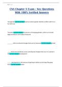 CNA Chapter 5 Exam &sol; Key Questions With 100&percnt; Verified Answers