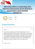 WGU D333 Ethics in Technology &vert; OA &vert; Objective Assessment &vert; Actual Questions and Answers Latest Updated 2025&sol;2026 &lpar;Graded A&plus;&rpar; &ndash; Version 3