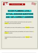 NCCER PLUMBING LEVEL 1 ACTUAL 2025&sol;2026 QUESTIONS AND 100&percnt; CORRECT ANSWERS