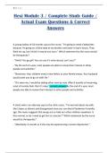 Hesi Module 3 &sol; Complete Study Guide &sol; Actual Exam Questions & Correct Answers