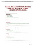 Adventis FMC Level 1 MC COMPLETE &lpar;2025&rpar; EXAM TEST WITH LATEST UPDATED &lpar;QUESTIONS AND ANSWERS&rpar;