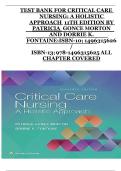 Critical Care Nursing&colon; A Holistic Approach &lpar;11th Edition&comma; Patricia Gonce Morton & Dorrie K&period; Fontaine&rpar; &ndash; Complete Test Bank