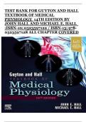 Guyton and Hall Textbook of Medical Physiology &lpar;14th Edition&comma; John Hall & Michael E&period; Hall&rpar; &ndash; Complete Test Bank