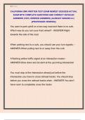 CALIFORNIA DMV WRITTEN TEST EXAM NEWEST 2025&sol;2026 ACTUAL  EXAM WITH COMPLETE QUESTIONS AND CORRECT DETAILED  ANSWERS &lpar;100&percnt; VERIFIED ANSWERS&rpar; &vert;ALREADY GRADED A&plus;&vert;  &vert;&vert;PROFESSOR VERIFIED&vert;&vert; 